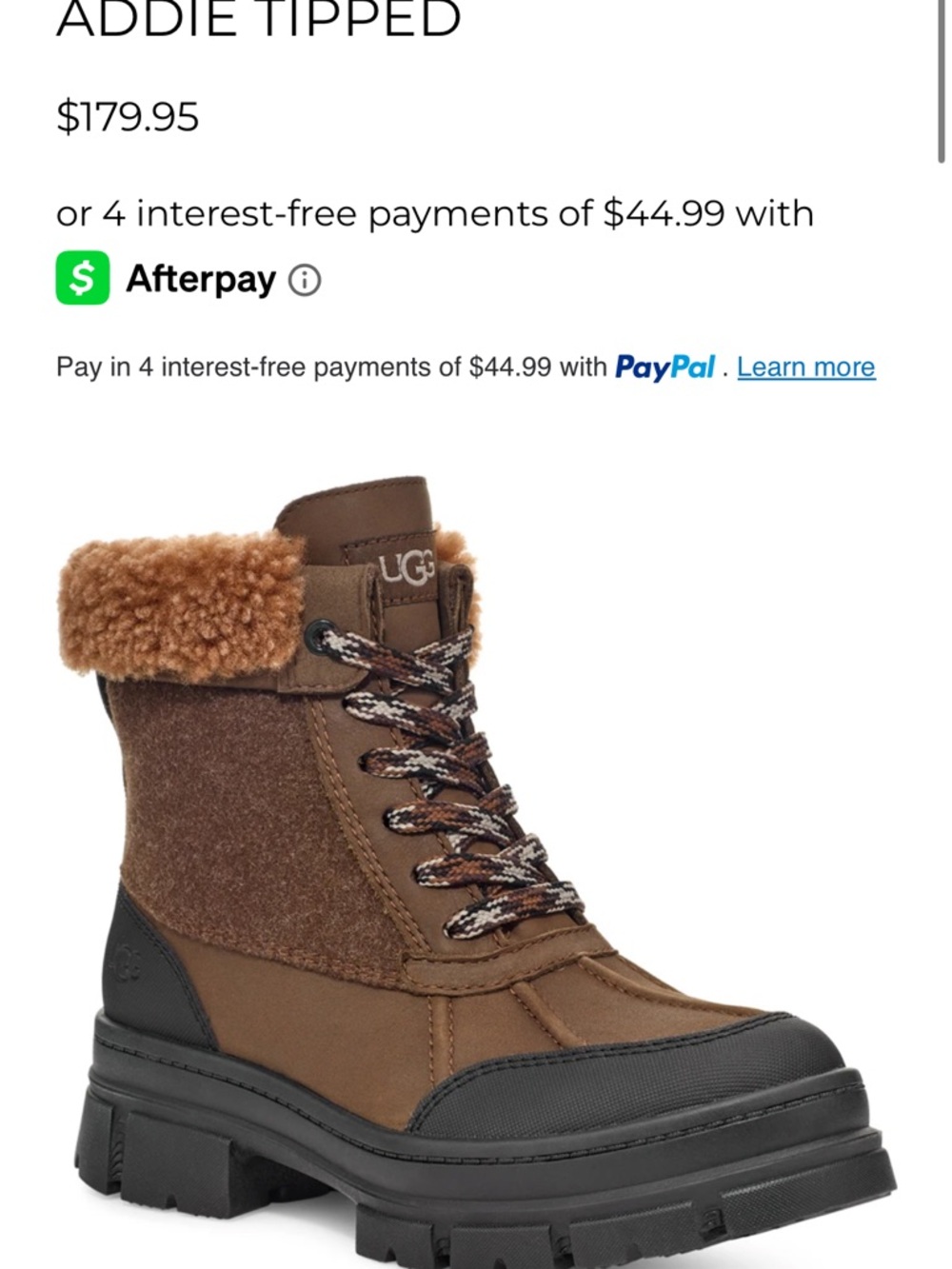 UGG WOMEN'S ASHTON ADDIE TIPPED